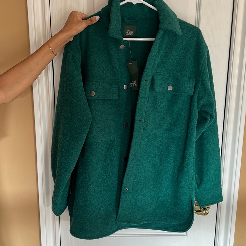 Green Shacket oversized